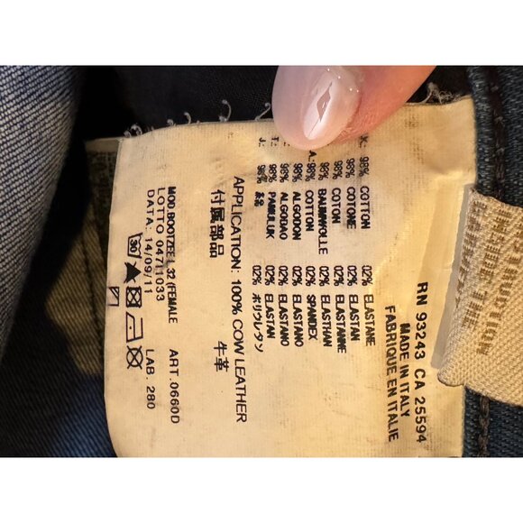 Diesel Jeans Women‎ 29 Blue Denim Faded Stretch Bootzee Regular Slim Bootcut - Picture 14 of 14